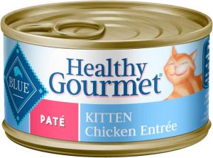 Blue Buffalo Pate Kitten Chicken Entree Wet Cat Food, 3 oz Can, Pack of 24