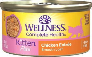 Wellness Natural Grain Free Wet Canned Cat Food, Kitten, 3-Ounce Can (Pack Of 24)
