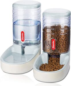 Hipidog Automatic Pet Feeder Small&Medium Pets Automatic Food Feeder and Waterer Set 3.8L, Travel Supply Feeder and Water Dispenser for Dogs Cats Pets Animals