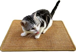 PPHAO - Rascador de gatos para gatos grandes - Almohadillas rascadoras para gatos de interior - Alfombrilla rascador de gatos de sisal para gatos